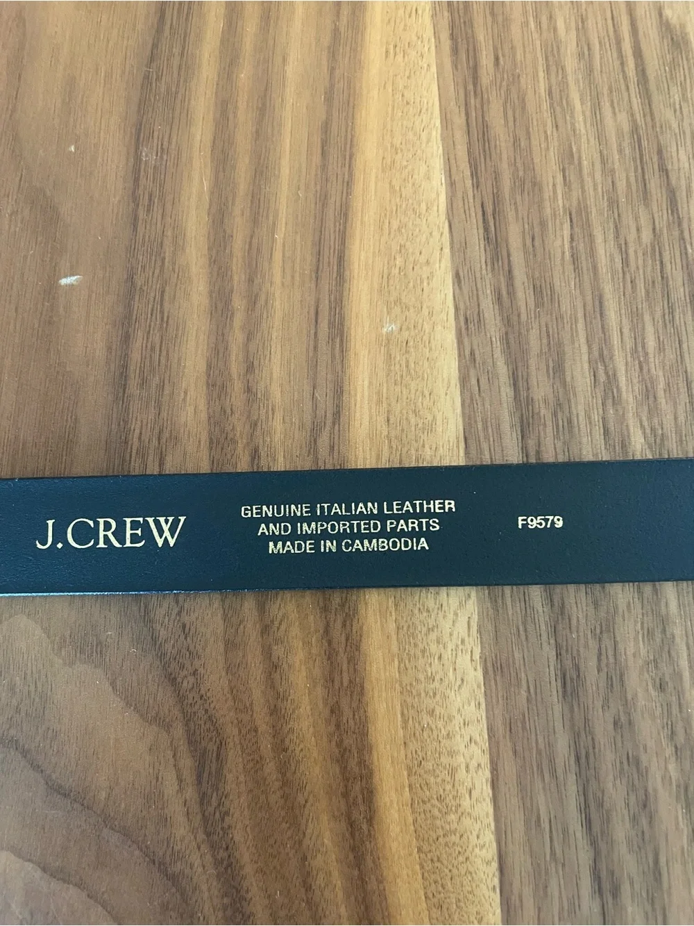 J. Crew Black Leather Belt with Shiny Gold Buckle - Picture 3 of 3